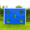 Football Goal Target Sheet 8 x 6ft All Weather Portable Training Practice Indoor Outdoor Quick Assembly 16 Bungee Straps 5 x 40.5cm Target Holes 234cm x 173cm