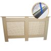 Radiator Cover Natural Unfinished MDF Trellised Grill Modern Cabinet Shelf 1515mm