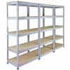 3 Racking Bays 90cm Garage Shelving Storage Warehouse Shelves Unit Steel 5 Tier