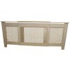 Adjustable Radiator Cover Natural Un-Finished MDF Trellised Grill Modern Cabinet Shelf 1400mm - 1920mm