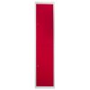 MonsterShop 2 Door Metal Storage Lockers, Flatpack Red & Grey Steel Lockable Unit, Staff Gym School Changing