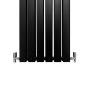 Designer Radiators 160 x 42cm Flat Panel Modern Central Heating Matt Black Vertical Column Double Panel Wall Mounted Slimline Kitchen Living Room Bathroom Commercial Cleaning Brush & Fixing Kit