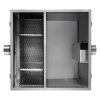Commercial Grease Trap 60L Under Sink Interceptor 9KG Stainless Steel Waste Fat Oil Water Separator Filter Restaurant Kitchen Takeaway Hotel Cafe 50mm Inlet Outlet Compact 39cm H x 39cm W x 39cm D