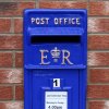 Royal Mail Post Box Scottish Cast Iron Wall Mounted Royal Mail Wedding Authentic Pillar Replica Lockable Post Office Letter Box Blue