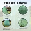 Polytunnel Greenhouse Walk In Galvanised Windows Doors Growhouse PE Cover Gardening Metal Frame Outdoor Garden Tent Vegetable Flower Plant 19mm Diameter | 5 x 2m