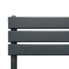 Vertical Towel Radiator Designer Flat Panel 1200mm x 600mm Bathroom Heated Rail Matt Anthracite Grey Central Heating Ladder Heater Wall Mounted Carbon Steel FREE Cleaning Brush Fixing Kit & Brackets
