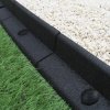 Flexible Lawn Edging Garden Border Grass Pathways Path Edge Vegetable Plot Flowerbed Raised Borders Rubber Artificial Grass Black | Pack of 6 x 1.2m