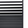Aluminium Pergola With Anthracite Blinds & 2 Shutter Panels - 3m x 4m