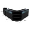 Sagittarius LED Shop Counter Set LM60, TB60 & 2 x B1200 - Black