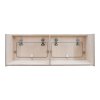 Campervan Overhead Cabinet 2 Door Top Locker Central Divider Camper Van Furniture Storage Lightweight Solid Birch Plywood Unpainted Soft Close Hinges Push Button Locks Pre Drilled Holes Fixing Kit