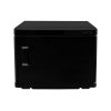 Hot Towel Warmer Black 23L Cabinet Heater UV Steriliser Disinfection Facial Salon Beauty Spa Gym Bathroom Home Equipment Stainless Steel Electric 2 Removable Shelves Drip Tray 200W 2 x FREE Tongs