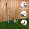 Lawn Leveller & Aerator Manual Grass Roller 3.8cm Spikes 50cm x 32cm Green Levelling Rake Lute Removable Dual Purpose Extendable Handle 1.15 - 1.9m Easy Grip Heavy Duty Steel Aluminium Garden Tool