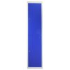 MonsterShop 2 Door Metal Storage Lockers, Flatpack Blue & Grey Steel Lockable Unit, Staff Gym School Changing