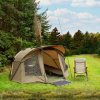 2 Man Fishing Bivvy Tent with Overwrap Carp Fishing Dome Overnight Shelter Angler Camping Waterproof Tackle Brolly System Pram Hood PVC Window FREE Neoprene & PVC Shoe Mat Carry Bag & Mallet Included