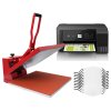 10 Sublimation Face Masks White Blank Medium / Clam Flat Heat Press Transfer Machine 38cm / Eco Tank Printer Bundle 5 Layer Filter Adults Design Print Custom Customise Personalise Printing
