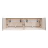 Campervan Overhead Cabinet 2 Door Top Locker Central Divider Camper Van Furniture Storage Lightweight Solid Birch Plywood Unpainted Soft Close Hinges Push Button Locks Pre Drilled Holes Fixing Kit