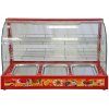 KuKoo 90cm Electric Food Warmer Cabinet, Red, 95cm x 59cm x 45cm, Steel, Glass