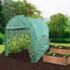 Polytunnel Greenhouse Walk In Galvanised Windows Doors Growhouse PE Cover Gardening Metal Frame Outdoor Garden Tent Vegetable Flower Plant 19mm Diameter | 2 x 2.5m