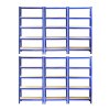 Racking Storage Shelving 75cm Heavy Duty Garage 5 Tier Black & Blue Steel Shelf Unit 75cm x 30cm x 150cm (6, Blue)