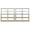 Monster Racking 4 x Galwix Steel Shelving, 175kg/shelf, 90 x 30 x 180cm, 5 Tier Galvanised Storage Bays