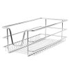 KuKoo 3 x Kitchen Pull Out Soft Close Baskets, 300mm Wide Cabinet, Slide Out Wire Storage Drawers