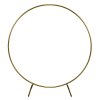 Wedding Moongate Gold Arch 2m/ 200cm  & Weeping Willow Light Up Tree Warm White LED Metal Flat Base Arbour Background Decor Flower Balloon Circle Hoop Frame Outdoor Backdrop  Decoration Prop