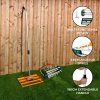 Lawn Leveller & Aerator Manual Grass Roller 3.8cm Spikes 50cm x 32cm Orange Levelling Rake Lute Removable Dual Purpose Extendable Handle 1.15 - 1.9m Easy Grip Heavy Duty Steel Aluminium Garden Tool