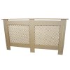 Radiator Cover Natural Unfinished MDF Trellised Grill Modern Cabinet Shelf 1515mm
