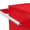 Popcorn Machine Maker Cart Professional Concession Catering Trolley Retro Red Stainless Steel Built In Handle 4 Wheels 2 Parking Brakes Easy Mobility Large Hidden Storage Detachable Shelf