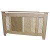 Adjustable Radiator Cover Natural Un-Finished MDF Trellised Grill Modern Cabinet Shelf 1400mm - 1920mm