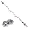 Body Revolution EZ Barbell Bar - 1.2m EZ Weight Lifting Bar for 1 Inch Standard Weights Plates - Barbell for Bench Press, Curls and Bodybuilding With Spring Collar