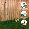 Lawn Leveller & Aerator Manual Grass Roller 3.8cm Spikes 100cm x 32cm Green Levelling Rake Lute Removable Dual Purpose Extendable Handle 1.15 - 1.9m Easy Grip Heavy Duty Steel Aluminium Garden Tool