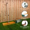 Lawn Leveller & Aerator Manual Grass Roller 3.8cm Spikes 100cm x 32cm Orange Levelling Rake Lute Removable Dual Purpose Extendable Handle 1.15 - 1.9m Easy Grip Heavy Duty Steel Aluminium Garden Tool