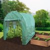 Polytunnel Greenhouse Walk In Galvanised Windows Doors Growhouse PE Cover Gardening Metal Frame Outdoor Garden Tent Vegetable Flower Plant 25mm Diameter | 4 x 2m