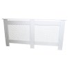 Radiator Cover White MDF Trellised Grill Modern Cabinet Shelf 1720mm