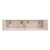Campervan Overhead Cabinet 2 Door Top Locker Central Divider Camper Van Furniture Storage Lightweight Solid Birch Plywood Unpainted Soft Close Hinges Push Button Locks Pre Drilled Holes Fixing Kit