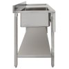 KuKoo Commercial Kitchen Catering Sink & Pre-Rinse Mixer Tap, RH Drainer Stainless Steel, 1.0 Bowl, 120cm Wide