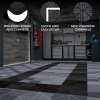 Vented Modular Interlocking Flooring Tiles & Edges 90 Grey & 30 Black Single Garage Heavy Duty Floor Mat Showroom Workshop Outdoor Polypropylene Anti Slip Weather Resistant Drainage 3.2m x 6m 19.2m2