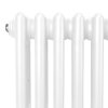 Traditional 3 Column Radiator 1800mm x 202mm Modern Central Heating Heater Gloss White Carbon Steel Vertical Wall Mounted Kitchen Living Room Bathroom Cleaning Brush Fixing Kit & Brackets
