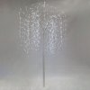 Monster Shop 6 FT Willow Tree White 400 LED Warm White Lights with Metal Square Base 180cm Christmas Garden Ornaments for Home Xmas Display Decoration Indoor/Outdoor