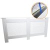 Radiator Cover White MDF Trellised Grill Modern Cabinet Shelf 1720mm