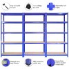75cm Wide Racking Garage Storage Shelving Heavy Duty 5 Tier Shelf Unit 75cm x 30cm x 150cm Blue/Black (4, Blue)