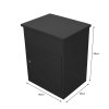 Parcel Post Box Lockable Wall Mounted Secure Large Outdoor Letter Smart Mail Drop Box Weatherproof Galvanised Steel | 5 Keys | 580 x 460 x 360mm - Black