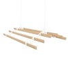 Clothes Airer Ceiling Pulley 6 Lath 0.9m White Maid Traditional Mounted Clothing Dryer Victorian Clothes Horse Laundry Drying Rack Extendable Cast Iron Varnished Pine Kitchen Utility FREE Fixing Kit