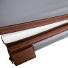 Hot Tub Cover Spa Lid 220cm x 220cm Square Brown Hard Top Weatherproof PVC Leather Foam 25KG/m3 Density Galvanized C-Channel UV Mildew Flame Resistant