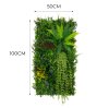 Artificial Plant Wall Panel 50 x 100cm Alina Living Foliage Greenery Tiles Indoor Outdoor Weather & UV Resistant Grass Fence Faux Hedge Privacy Backdrop Garden Home Decor Snap & Lock Fixings Included