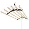 Clothes Airer Ceiling Pulley Maid Traditional Mounted Clothing Dryer 6 Lath Laundry Drying Rack Rail 1.5m Black