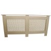 Radiator Cover Natural Unfinished MDF Trellised Grill Modern Cabinet Shelf 1720mm