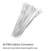 Gabion Baskets Cages Mesh Wire Galvanised Steel Outdoor Stone Basket Spiral Retaining Wall Planter Garden / 100 x 80 x 30cm / 2 Pack