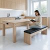 7-In-1 Games Table & Storage Bench - Oak